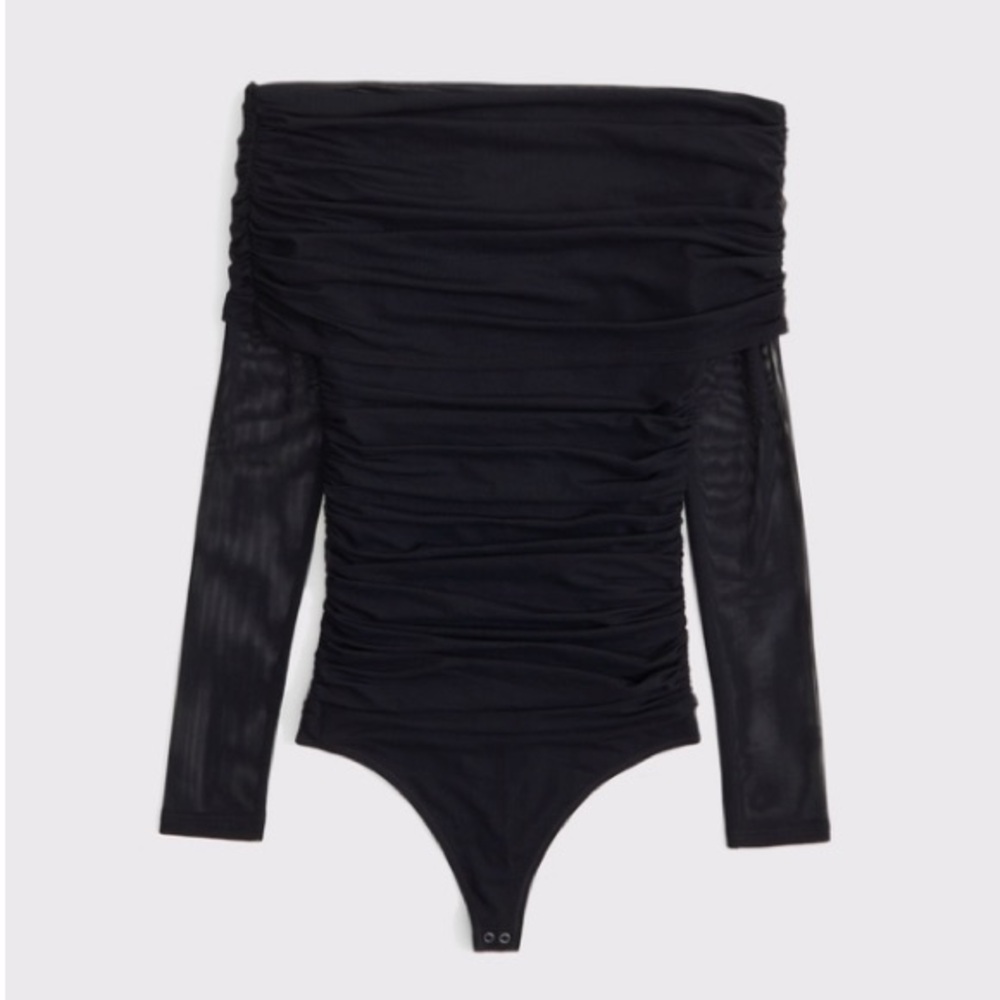 A&F Mesh Off-the-shoulder bodysuit